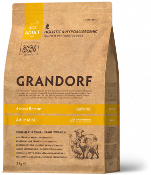 GRANDORF DOG Mini Breeds - 4 meat 3 kg